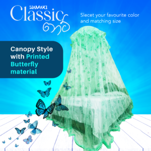 Classic Mosquito Net (Canopy Style) Printed Butterfly Material